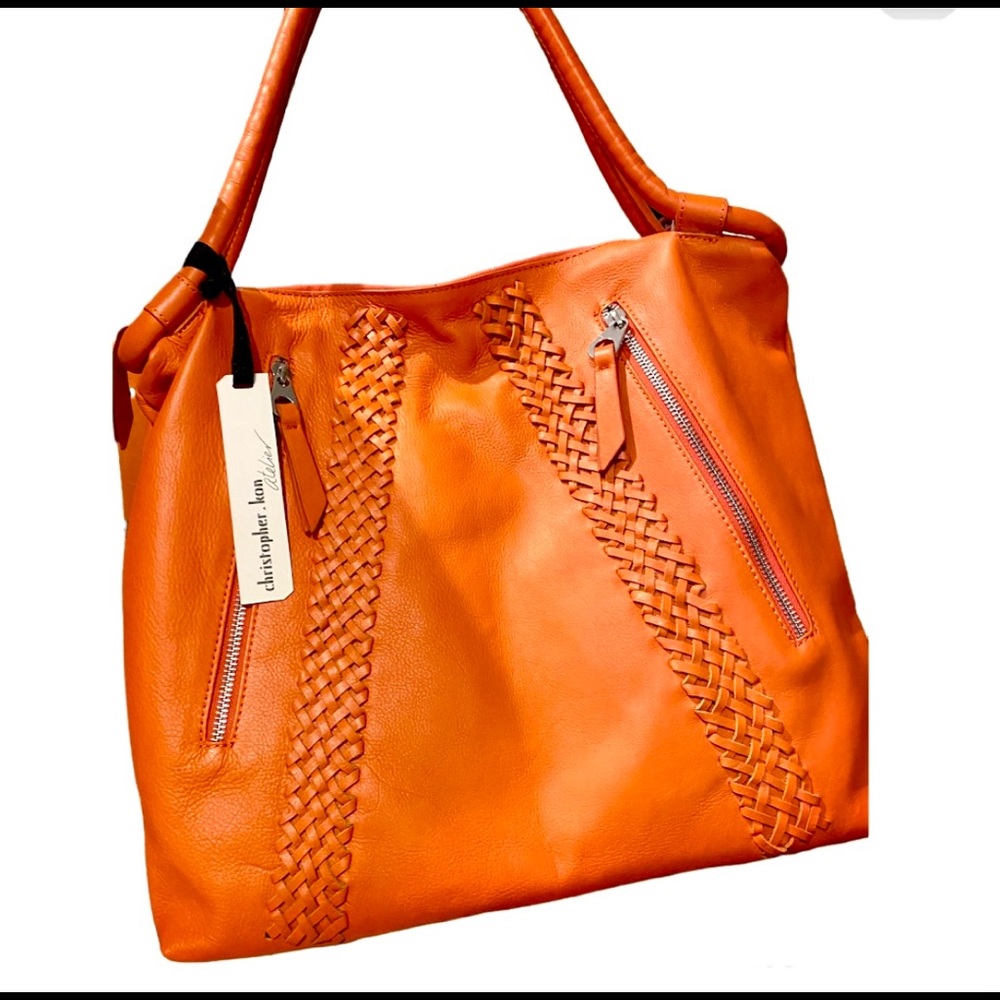 Christopher Kon leather bag with woven leather detail - Picture 5 of 5